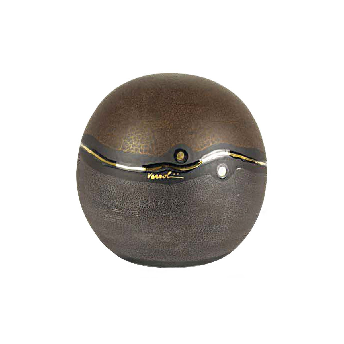 URNA CINERARIA SFERA IN CERAMICA ITALIANA 3° FUOCO CM H25 COLORE 92/2