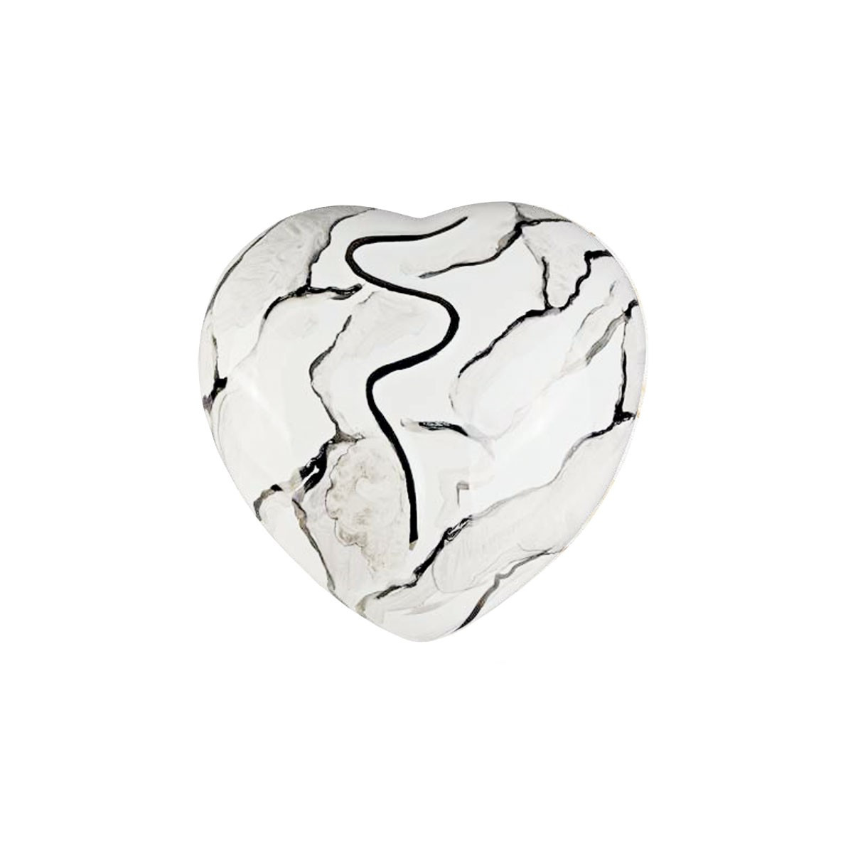 URNA CINERARIA CUORE IN CERAMICA ITALIANA 3°FUOCO CM H14X3X29 COLORE 130