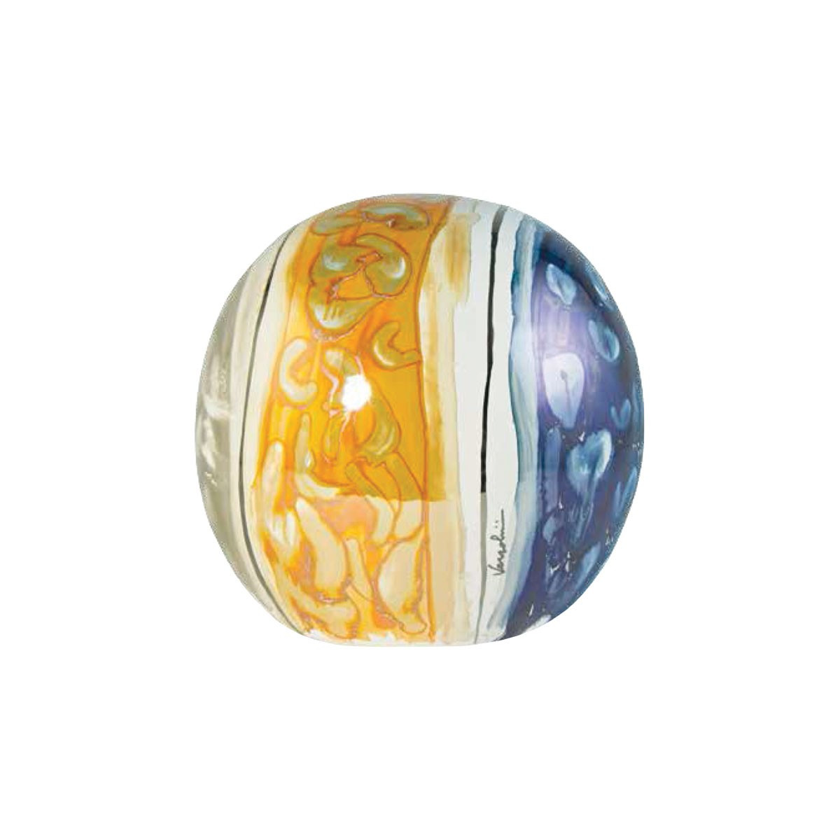 URNA CINERARIA SFERA IN CERAMICA ITALIANA 3° FUOCO CM H25 COLORE 58