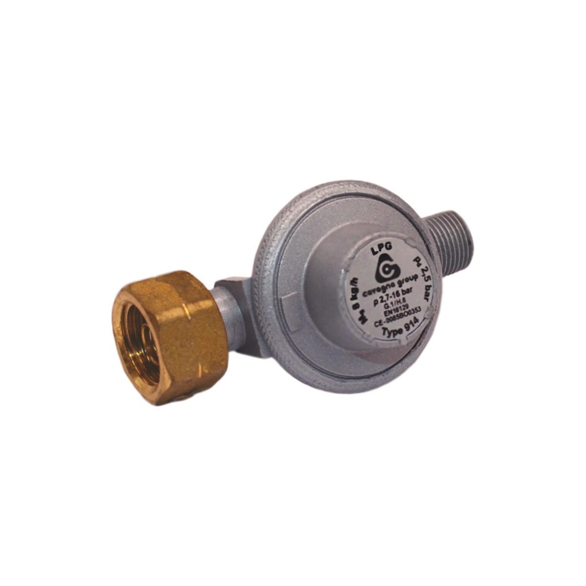 REGOLATORE 2,5 BAR Q=8KG-H DADO W20X1-14 SX CH.25 G3-8