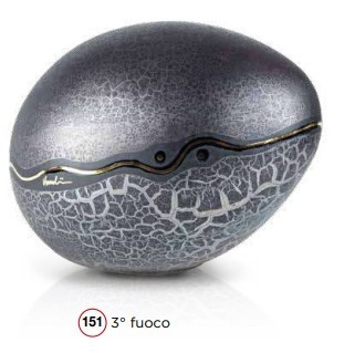 URNA CINERARIA UOVO IN CERAMICA ITALIANA 3°FUOCO CM H25X25X35 COLORE 151