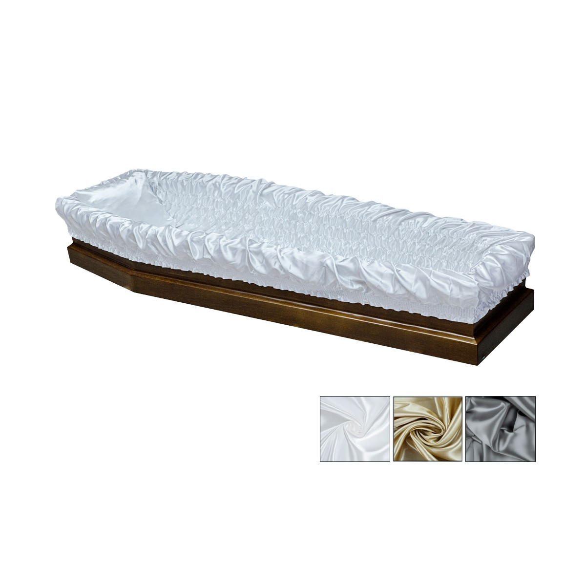 IMBOTTITURA A SACCO IN RASO DOPPIO CUSCINO GRIGIO