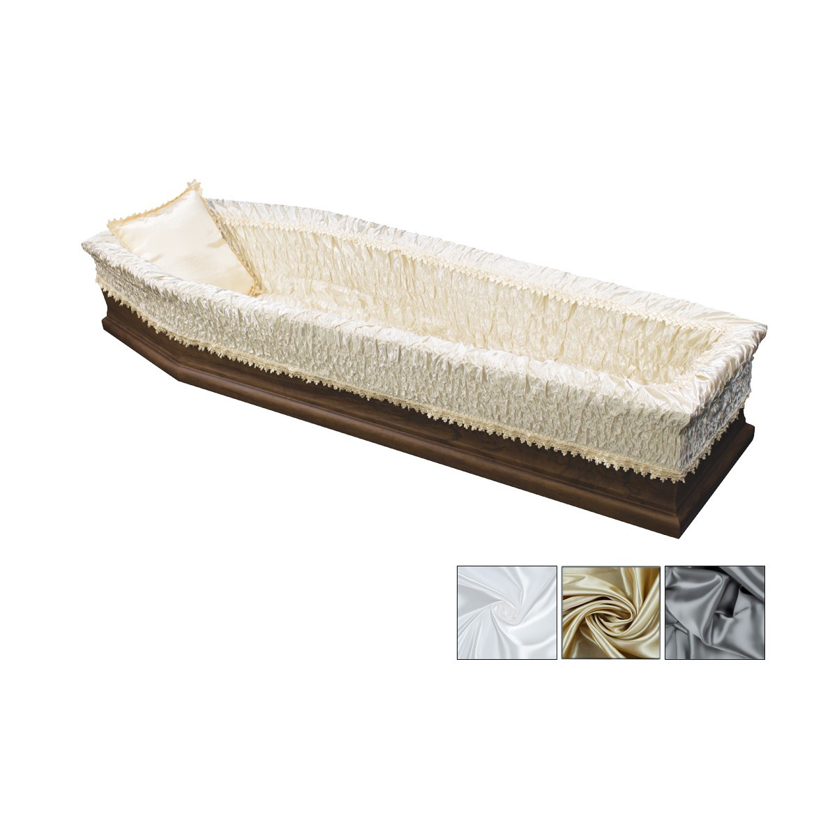 IMBOTTITURA AT-L396 CON 1 CUSCINO 38*46 FODERA ELASTICA E PIZZO SPECIALE BIANCA