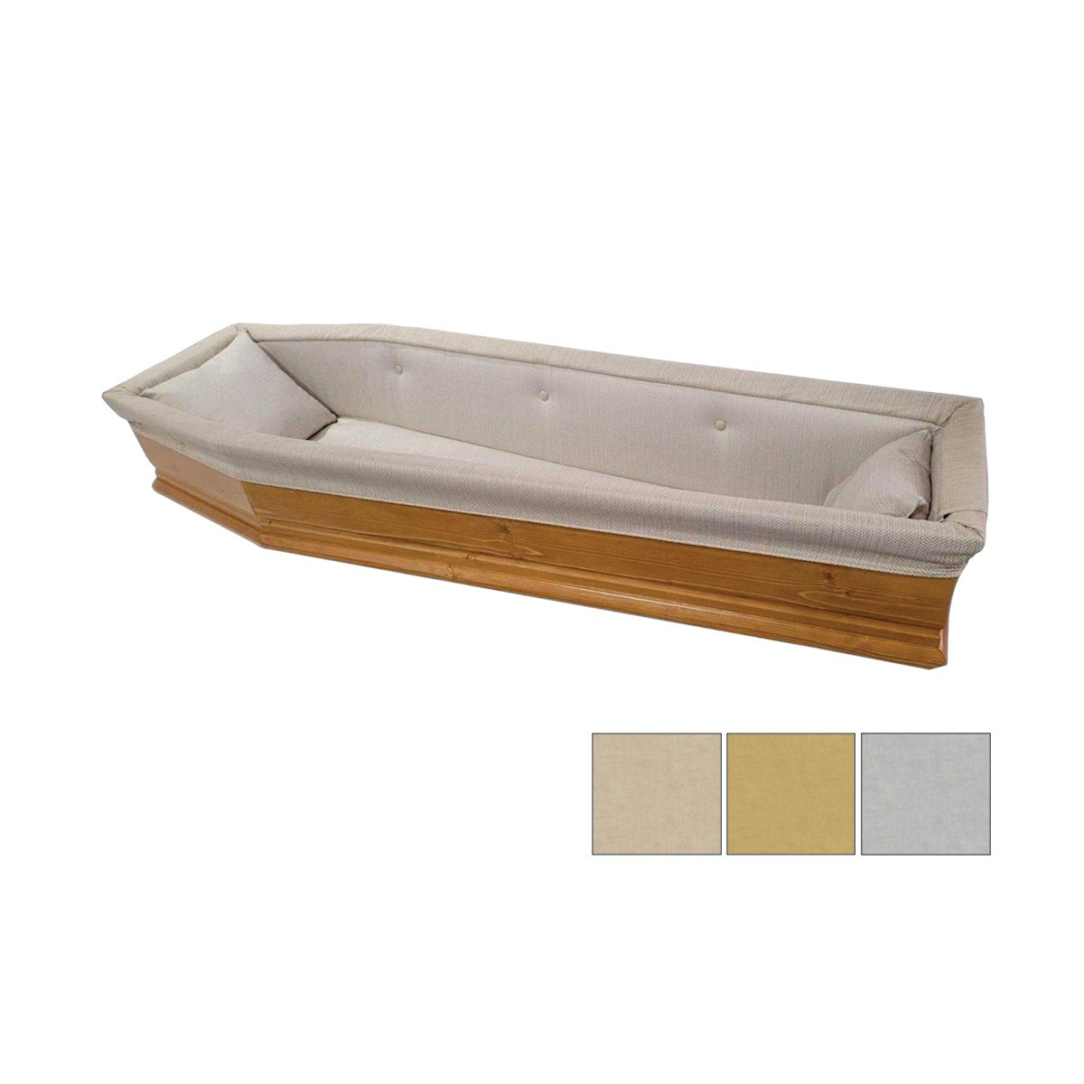 IMBOTTITURA CARTONATA IN TESSUTO ARREDO MELANGE BORDO LISCIO CON BOTTONCINO BIANCO (CORFU