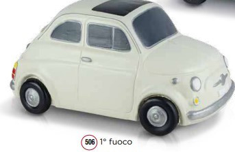 URNA CINERARIA FIAT 500 IN CERAMICA ITALIANA 3°FUOCO CM H20X38X18 COLORE 506