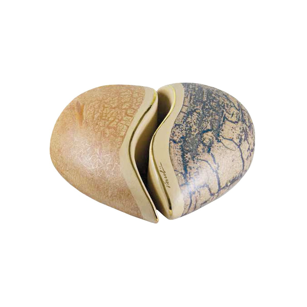 URNA CINERARIA CUORE IN CERAMICA ITALIANA 3°FUOCO CM H14X3X29 COLORE 68