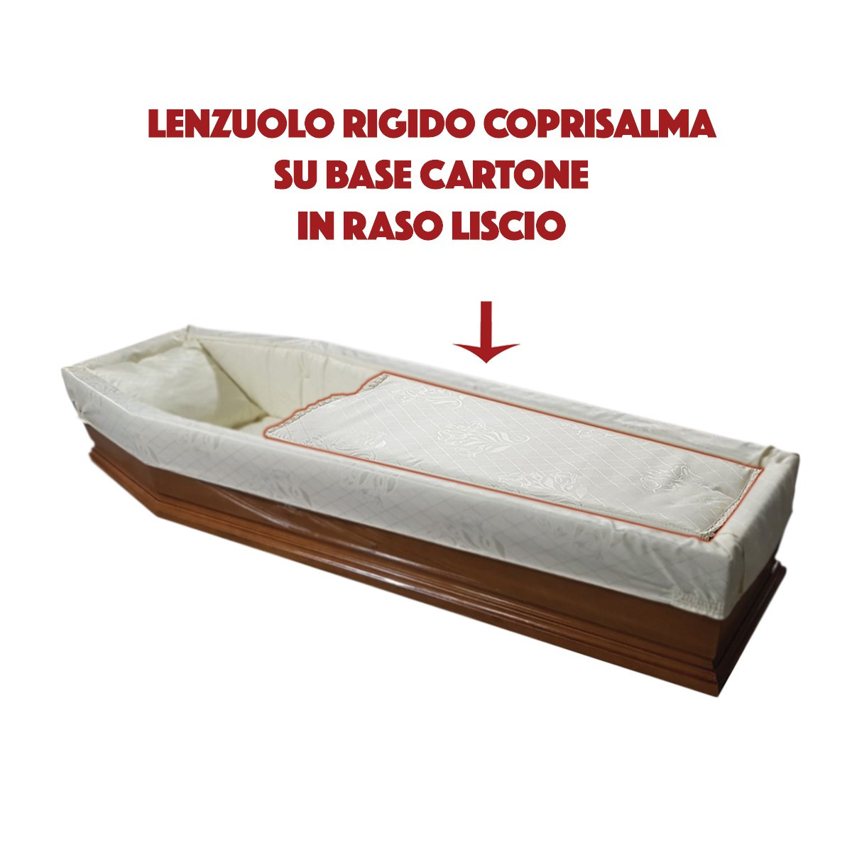 LENZUOLINO COPRISALMA BASE CARTONE RASO LISCIO BIANCO