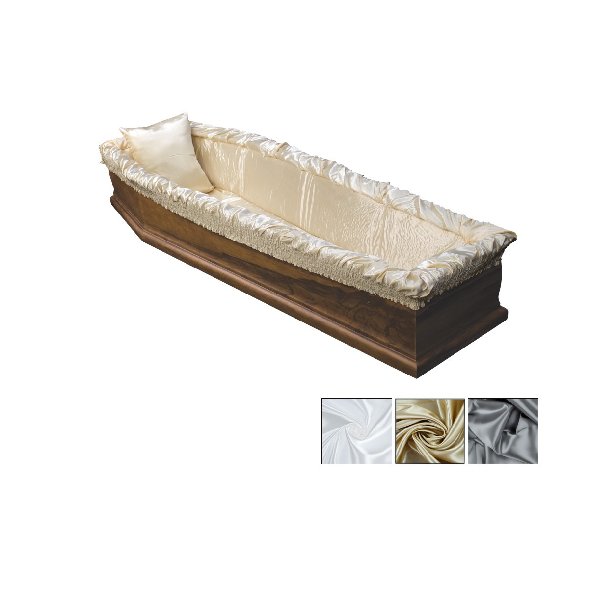 IMBOTTITURA AT-LE352 CON CARTONE DOPPIO CUSCINO IN RASO GRIGIA