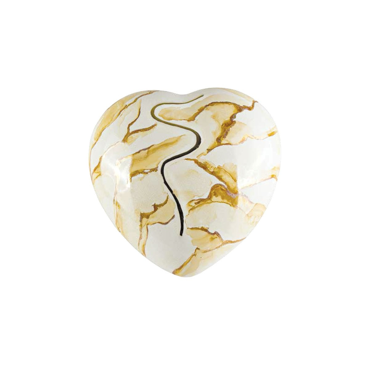 URNA CINERARIA CUORE IN CERAMICA ITALIANA 3°FUOCO CM H14X3X29 COLORE 129