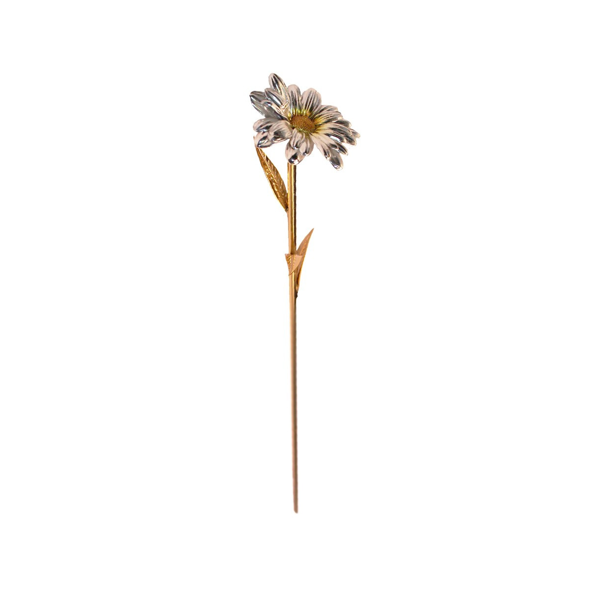TERRA - FIORE MARGHERITA NATURA H 20CM 3 PZ  ORO