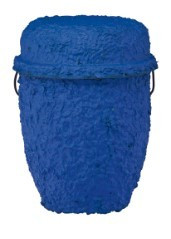 URNA IN POLPA DI LEGNO BLU