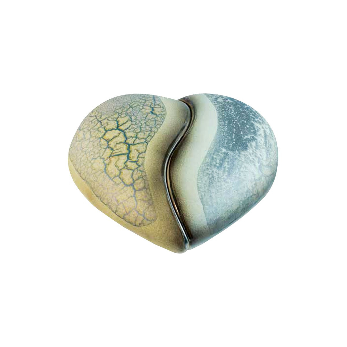 URNA CINERARIA CUORE IN CERAMICA ITALIANA 3°FUOCO CM H14X3X29 COLORE 69