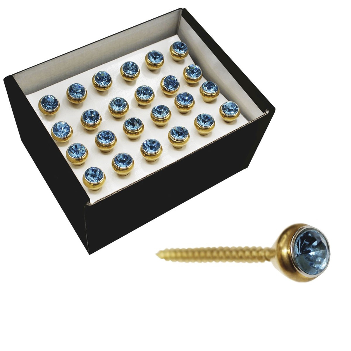 FUOCO - SET 24 VITI CRISTALLO COLORATO BLU