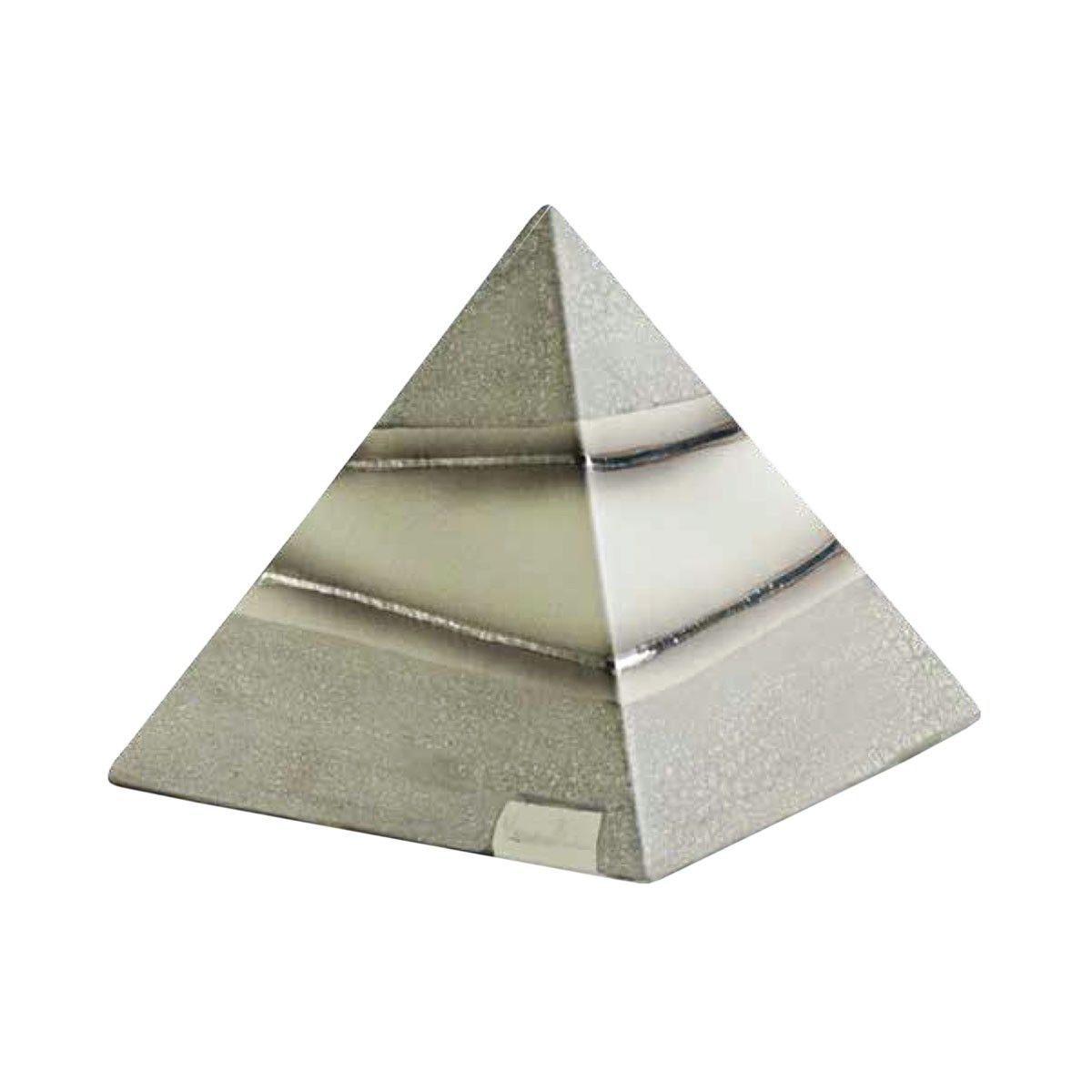 URNA CINERARIA PIRAMIDE IN CERAMICA ITALIANA 3° FUOCO CM H25X26X26 COLORE 49