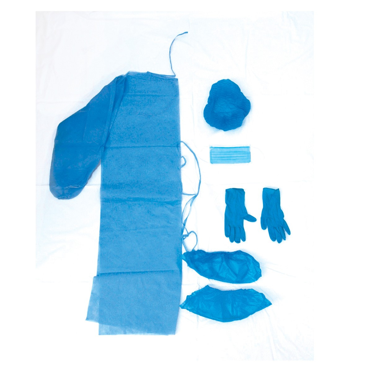 KIT CAMICE, MASCHERINA, COPRICAPO, COPRISCARPE, GUANTI