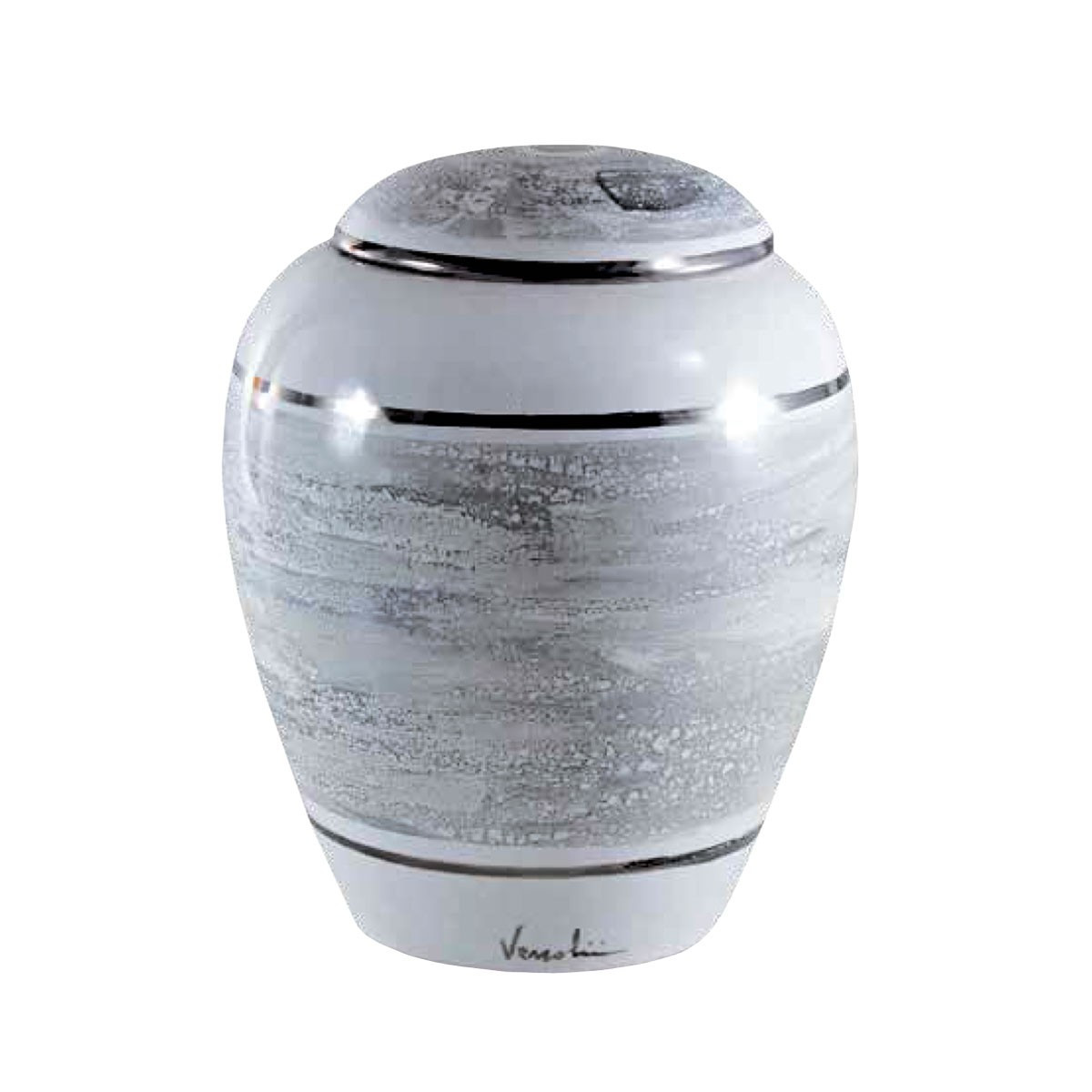 URNA CINERARIA VASO IN CERAMICA ITALIANA 3°FUOCO CM H20X30 COLORE 35