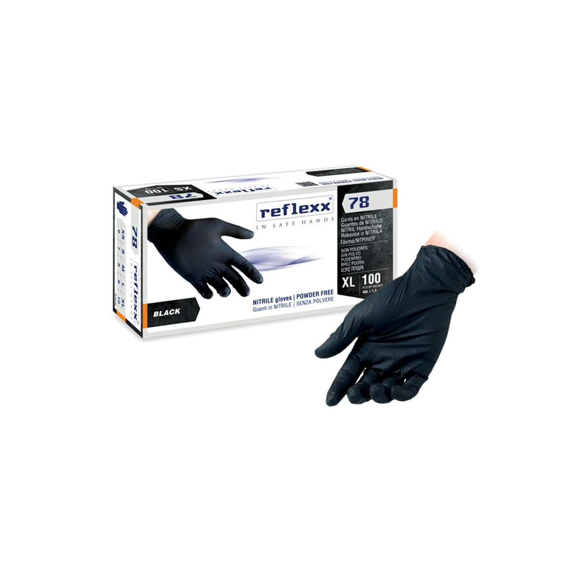 GUANTI MONOUSO NERO - Taglia M - (CONF. 100PZ)