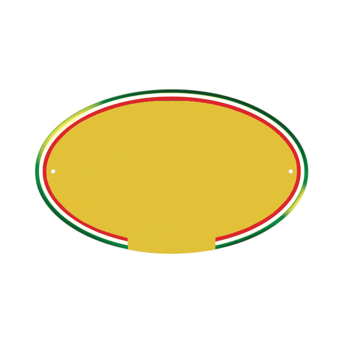 MOD.06 FONDO ORO LUCIDO BORDO TRICOLORE 0,8X85X145 OVALE BOM