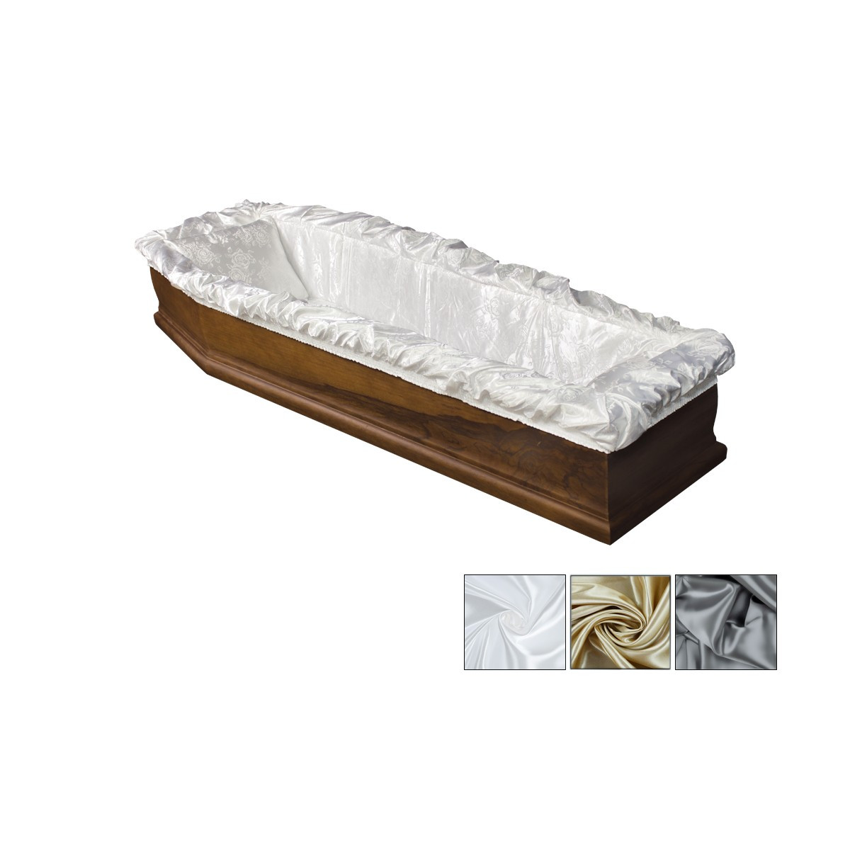 IMBOTTITURA AT-LE111 CON CARTONE DOPPIO CUSCINO FIORI IN RASO BIANCA