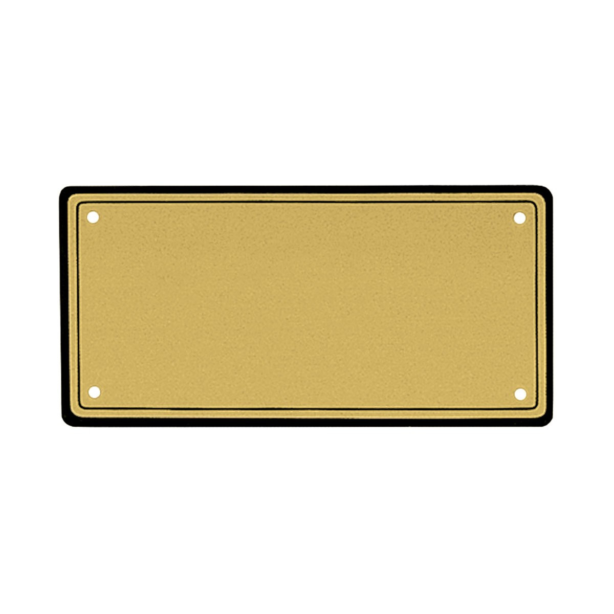 TARGA ADESIVA FONDO ORO BORDO NERO 83/S