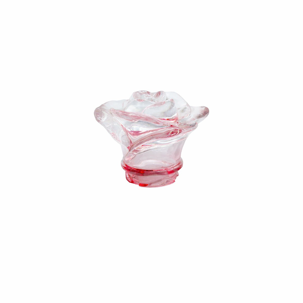 ROSA APERTA IN CRISTALLO 24% PBO COLOR ROSA