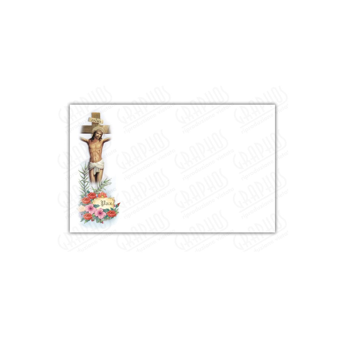 BIGLIETTINI RINGRAZIAMENTO CRISTO CON CROCE