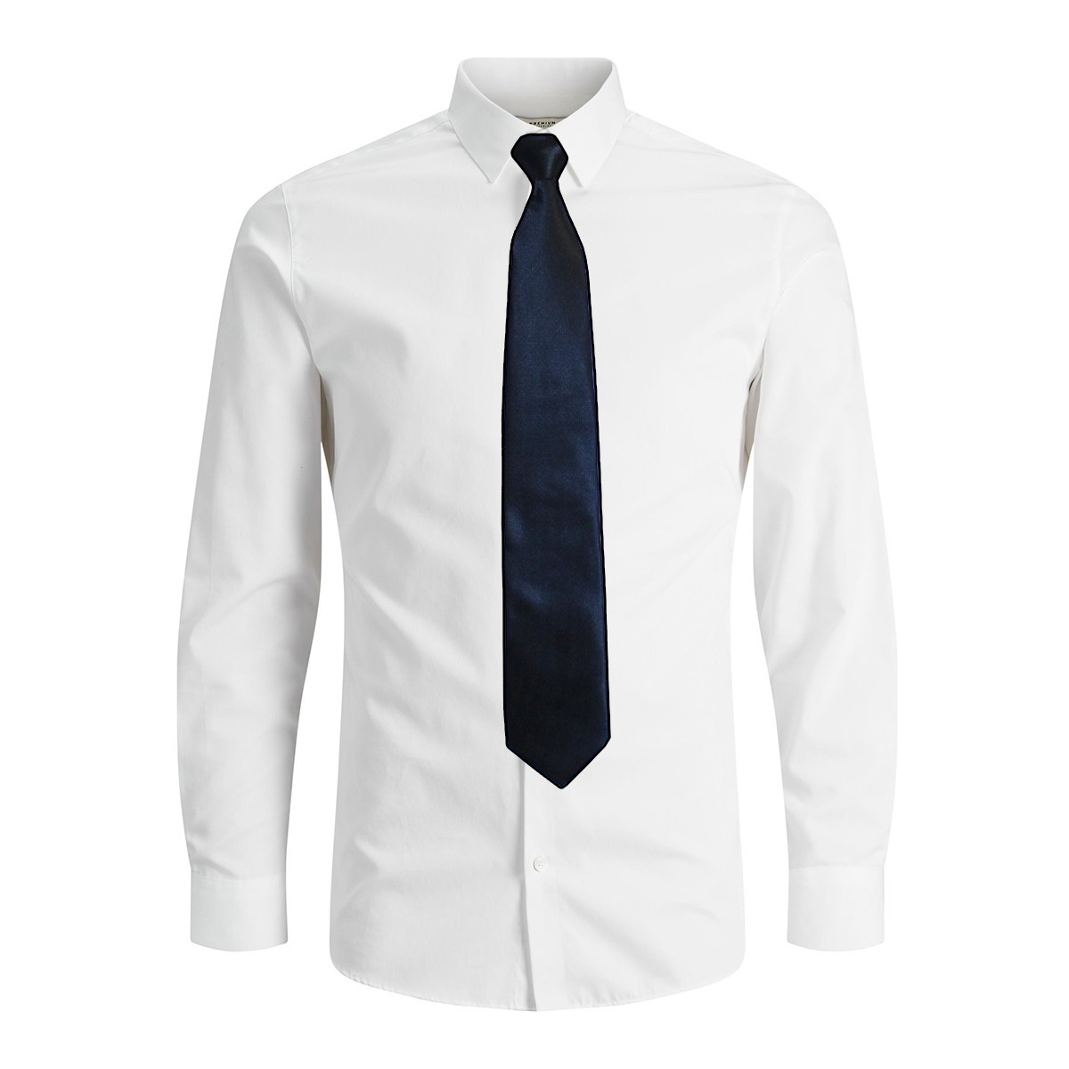 CRAVATTA NODO FISSO BLU